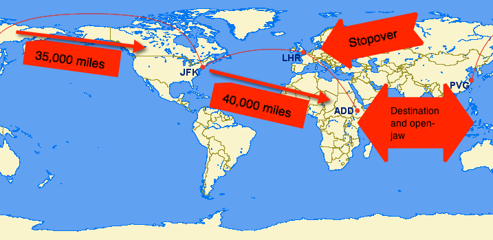 United's stopover and routing rules