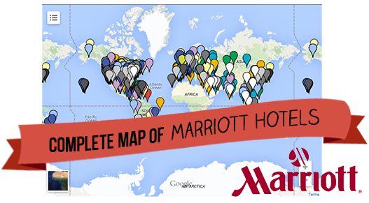 Complete Map Of Marriott Hotels Travel Is Free