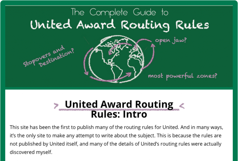 united award travel rules