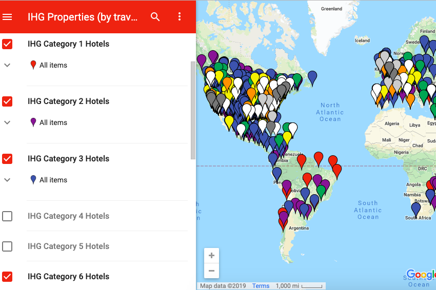 Holiday Inn England Map Complete Map of IHG Rewards Hotels